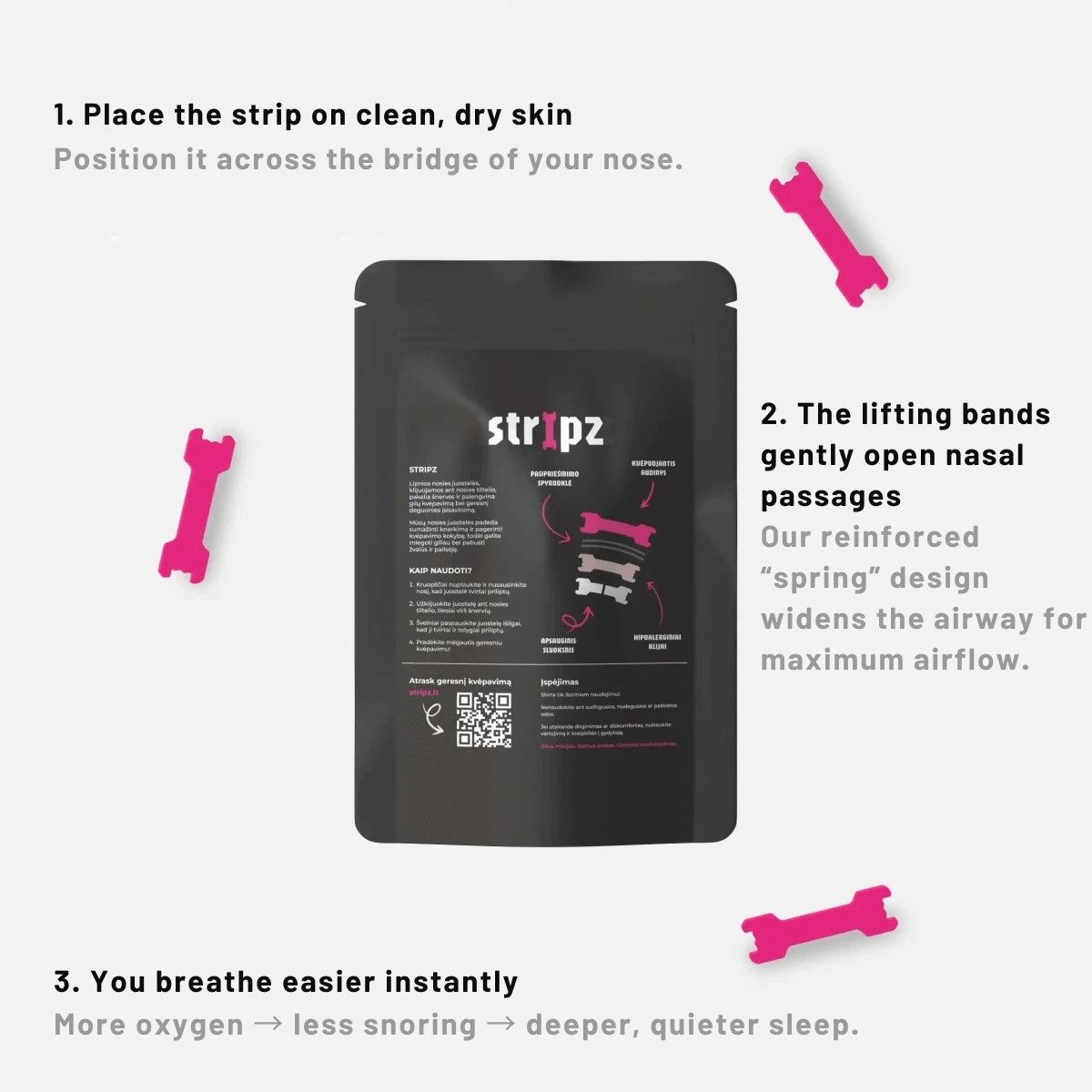 STRIPZ™ Oxygen Boost Nasal Strips | BUY 1 - GET 1 FREE