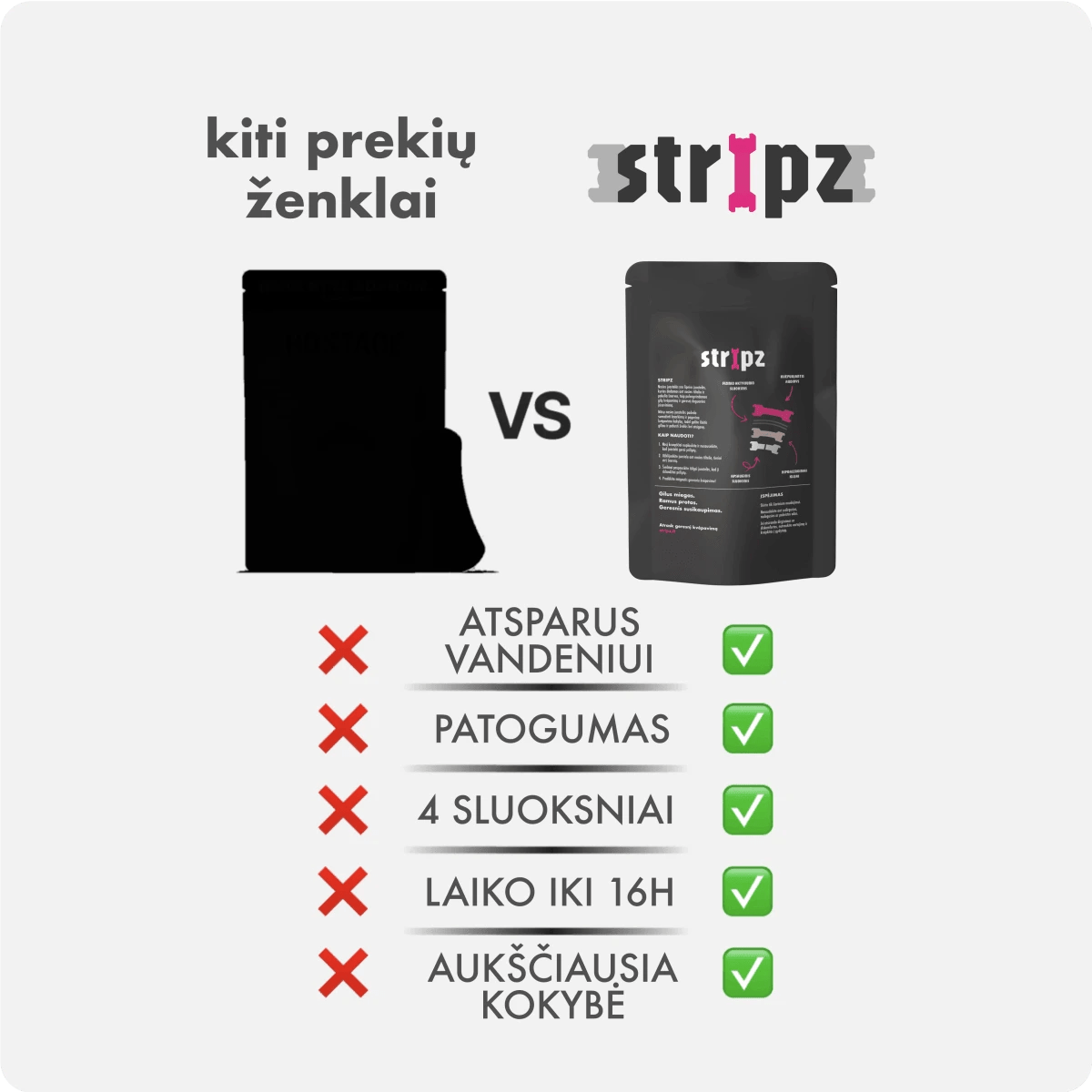 Nosies juostelės STRIPZ - Permatoma - Miegui ir sportui - STRIPZ